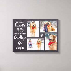 Personalised Pet Memorial Keepsake Photo Collage Canvas Print