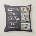 Personalised Pet Memorial Keepsake Photo Collage Cushion<br><div class="desc">Celebrate your best friend with a custom pet memorial pillow in a rustic grey chalkboard slate design . This unique dog memorial photo collage pillow is the perfect gift for yourself, family or friends to honour those loved . We hope your photo dog pillow will bring you joy , peace...</div>
