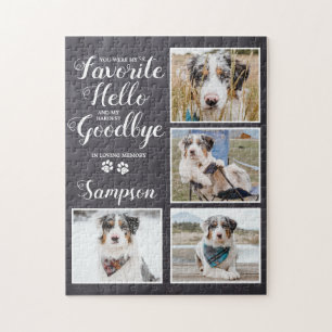 Personalised Pet Memorial Keepsake Photo Collage Jigsaw Puzzle