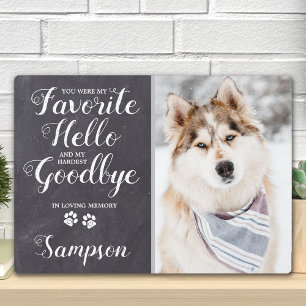 Personalised Pet Memorial Keepsake Photo Plaque