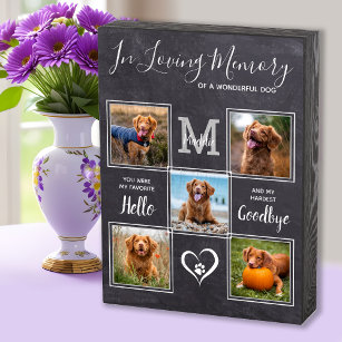 Personalised Pet Memorial Loving Memory 5 Photo Wooden Box Sign