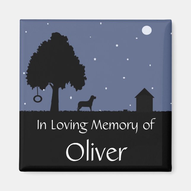 Personalised Pet Memorial Magnet (Front)