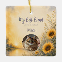 Personalised Pet Memorial Ornament with Photo