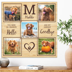 Personalised Pet Memorial Pet Loss 5 Photo Canvas Print