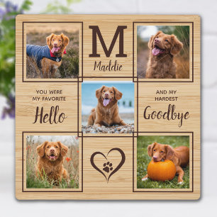 Personalised Pet Memorial Pet Loss 5 Photo Plaque