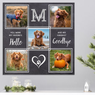 Personalised Pet Memorial Pet Loss Photo Collage Acrylic Print