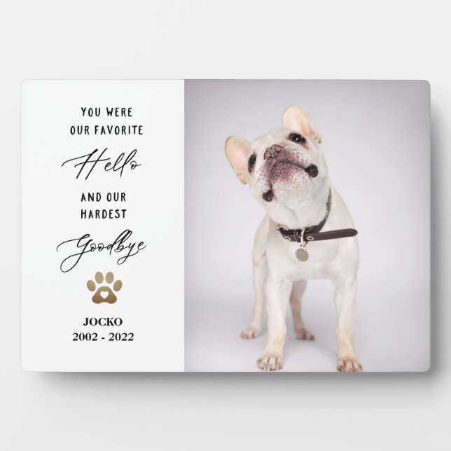Personalised Pet Memorial Pet Loss Photo Collage Plaque (Front)