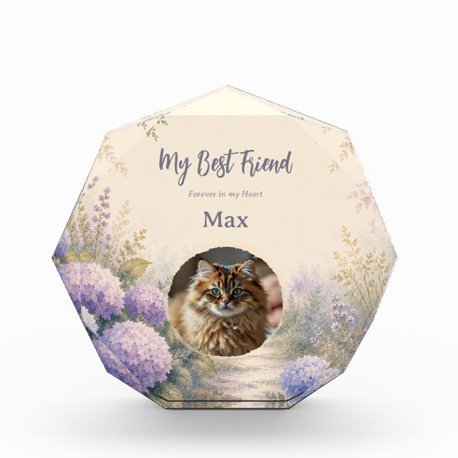 Personalised Pet Memorial Photo Block (Front)