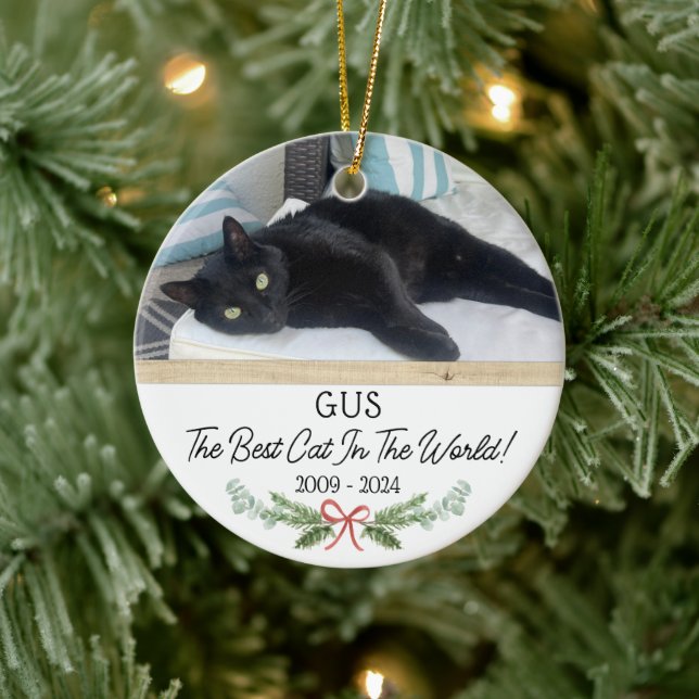 Personalised Pet memorial Photo Christmas Ceramic Tree Decoration (Tree)