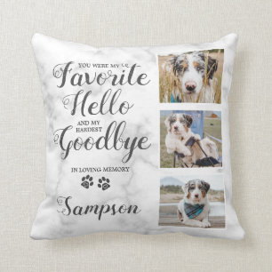 Personalised Pet Memorial Photo Collage Cushion