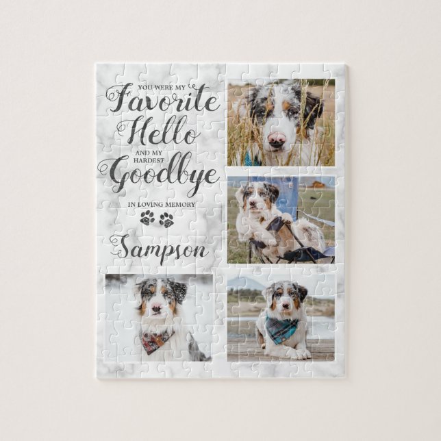 Personalised Pet Memorial Photo Collage Jigsaw Puzzle (Vertical)
