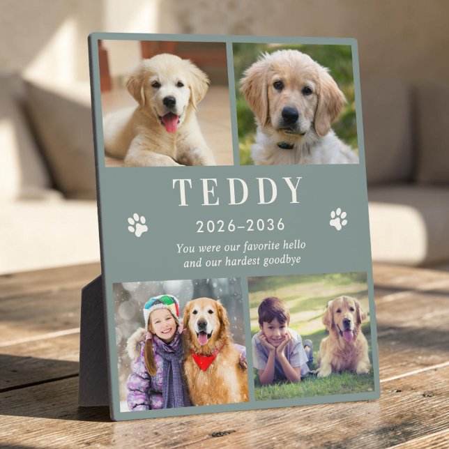 Personalised Pet Memorial Photo Collage Plaque (Personalized Pet Memorial Photo Collage Plaque)