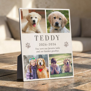 Personalised Pet Memorial Photo Collage Plaque