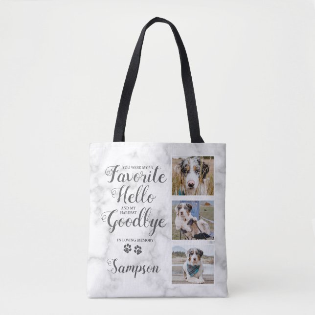 Personalised Pet Memorial Photo Collage  Tote Bag (Front)