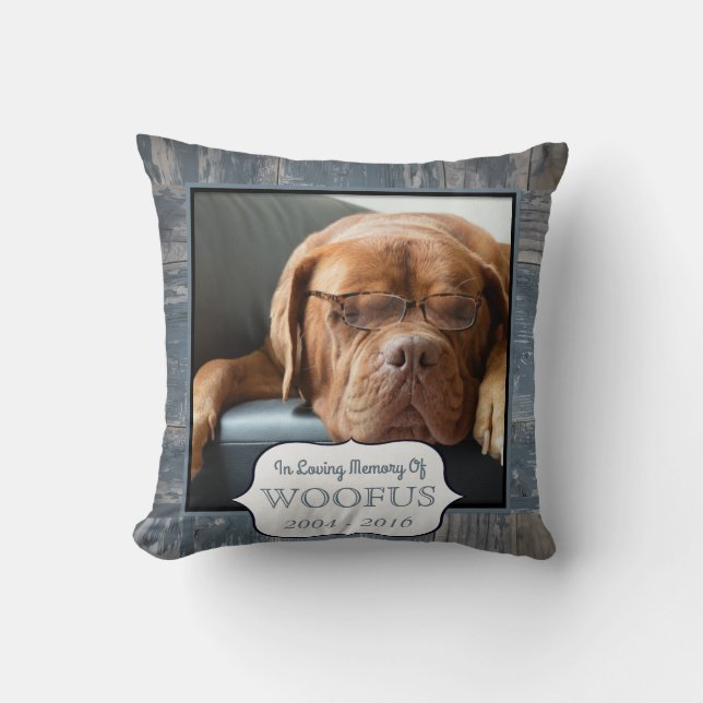 Personalised Pet Memorial Photo | Dog Condolence Cushion (Front)