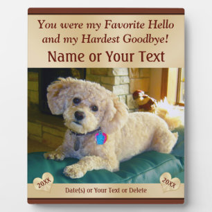 Personalised Pet Memorial Plaques with PHOTO