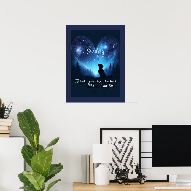 Personalised Pet Memorial  Poster (Home Office)