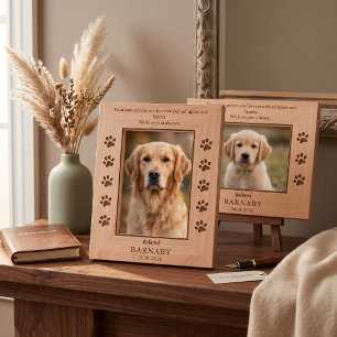 Personalised Pet Memorial Wood Photo Etched Frames