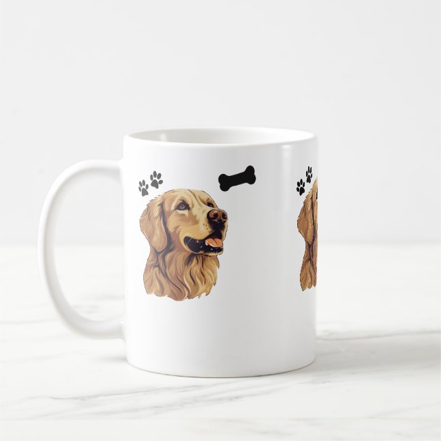 Personalised Pet Mug, Dog Mum Gift,  Coffee Mug (Left)