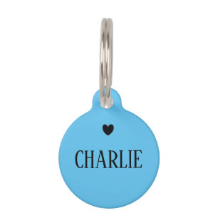 Personalised Pet Name & Address Tag Blue