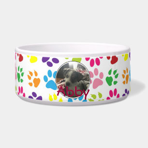 Personalised Pet Name and Photo Paw print Pattern