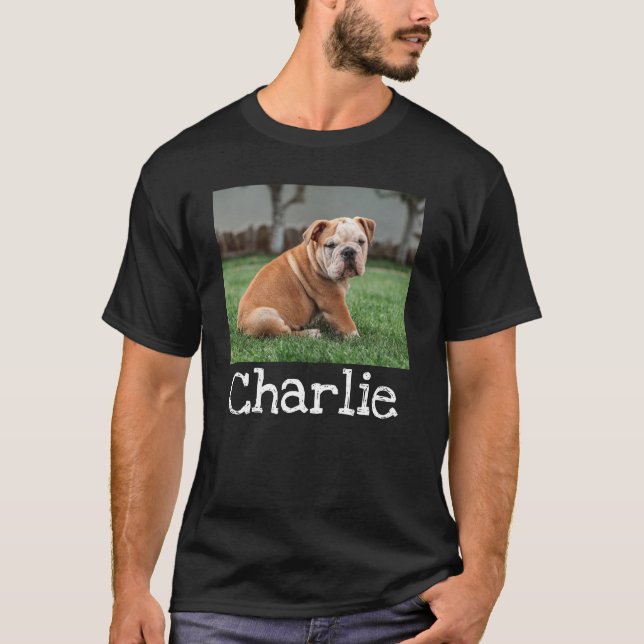 Personalised Pet Name And Photo T-Shirt (Front)
