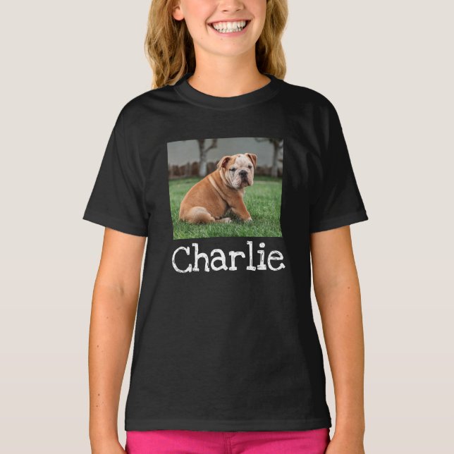 Personalised Pet Name And Photo T-Shirt (Front)