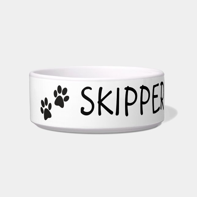 Personalised Pet Name Ceramic Bowl: Perfect Gift! Bowl (Front)