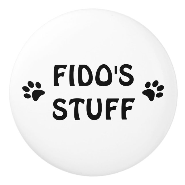 Personalised Pet Name Drawer or Cupboard Ceramic Knob (Front)
