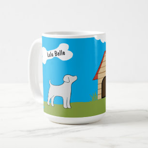 Personalised Pet Name of Dog with Dog house Coffee Mug