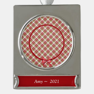 Personalised Pet Ornament - Christmas Plaid
