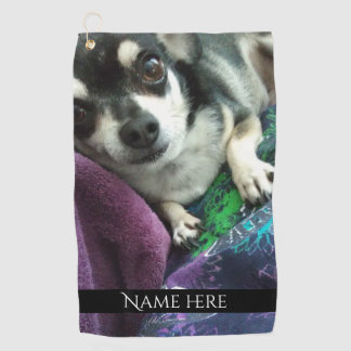 Personalised pet photo adorable golf towel