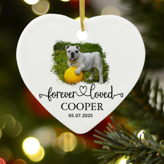 Personalised Pet Photo and Name Ceramic Tree Decoration