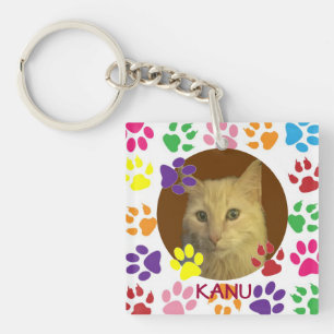 Personalised Pet Photo and Name double-sided Key Ring