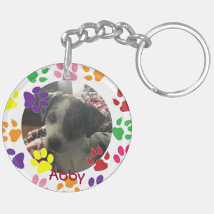 Personalised Pet Photo and Name Key Ring