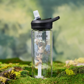 Personalised Pet Photo and Name Water Bottle