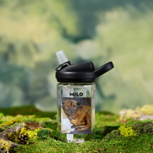 Personalised Pet Photo and Name Water Bottle