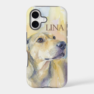 Personalised Pet Photo and Name Watercolor 