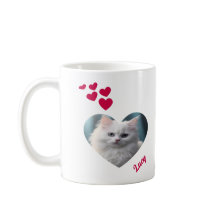 Personalised Pet Photo And Name With Heart Shapes
