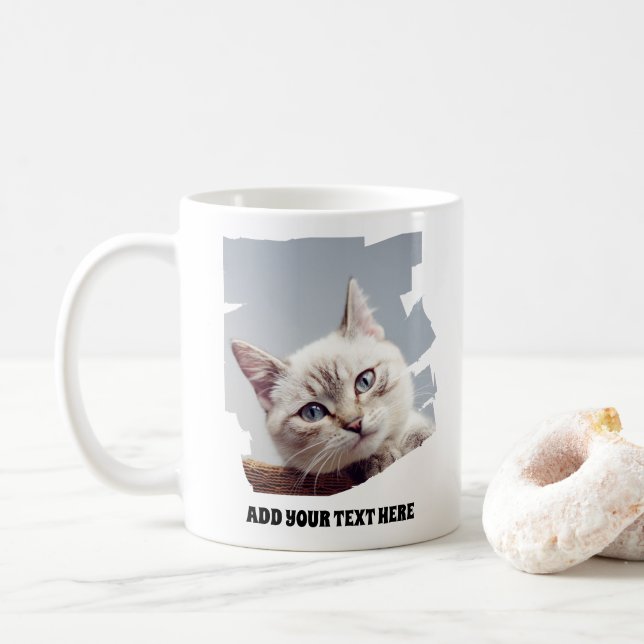Personalised Pet Photo and Text Coffee Mug (With Donut)