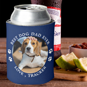 Personalised Pet Photo Best Dog Dad Ever Can Cooler