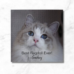 Personalised Pet Photo Best Ragdoll Cat Ever Jigsa Jigsaw Puzzle