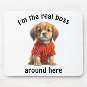 Personalised Pet Photo Boss Dog Mouse Mat