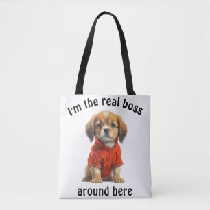Personalised Pet Photo Boss Dog Tote Bag