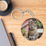 Personalised Pet Photo Cat Lover Keepsake Key Ring<br><div class="desc">Personalised Pet Photo Cat Lover Keepsake</div>