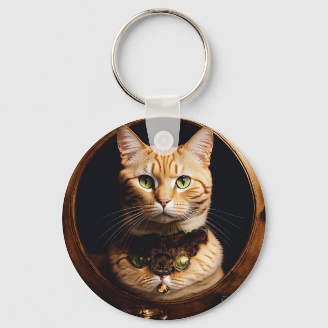 Personalised Pet Photo Cat Lover Keepsake Keychain (Front)