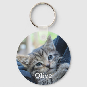 Personalised Pet Photo Cat Lovers Keepsake Key Ring
