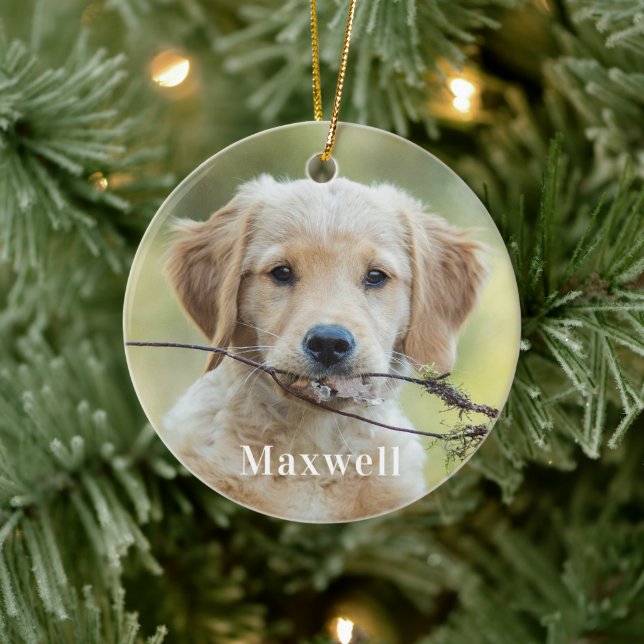 Personalised Pet Photo Christmas Ceramic Tree Decoration (Tree)