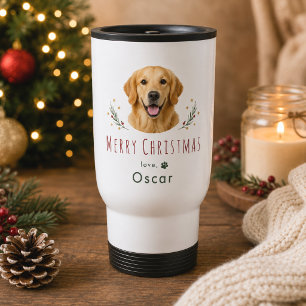 Personalised Pet Photo Christmas Gift Travel Mug