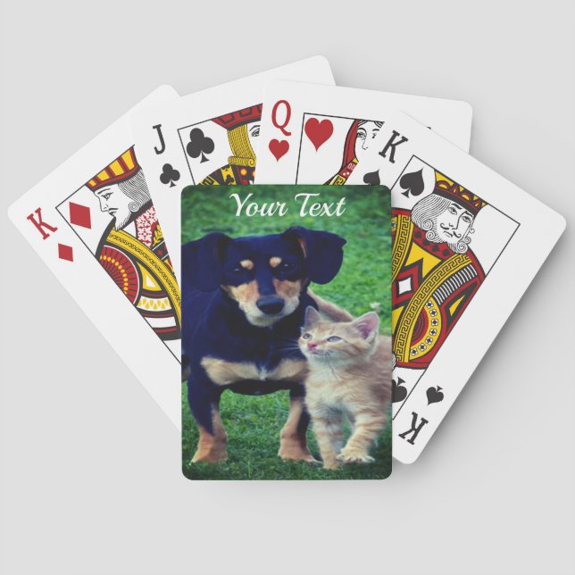 Personalised Pet Photo Classic Playing Cards (Back)